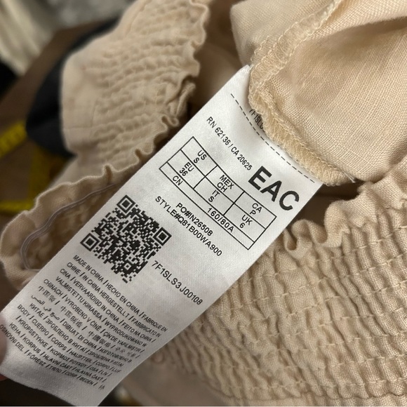 Guess linen cropped Cream Pants S - Picture 7 of 12